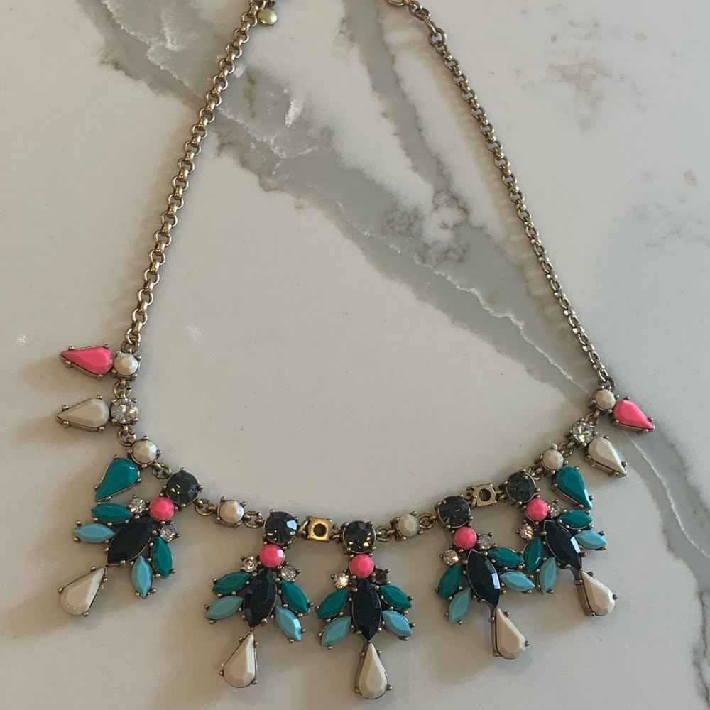 j crew multicolor statement necklace